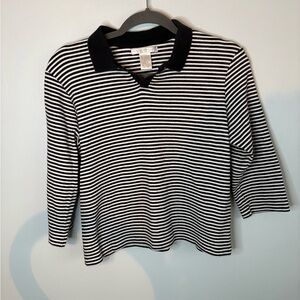 Sarah Spencer Monochrome Striped Top